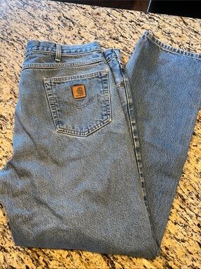 Carhartt Men’s Washed Blue Relaxed Fit Jeans 40 x 30